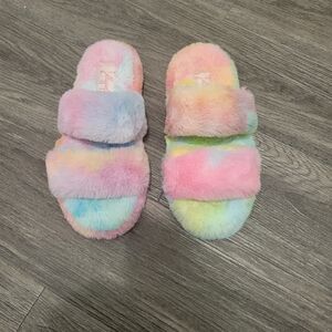 Jellypop Multicolor Fuzzy Slippers